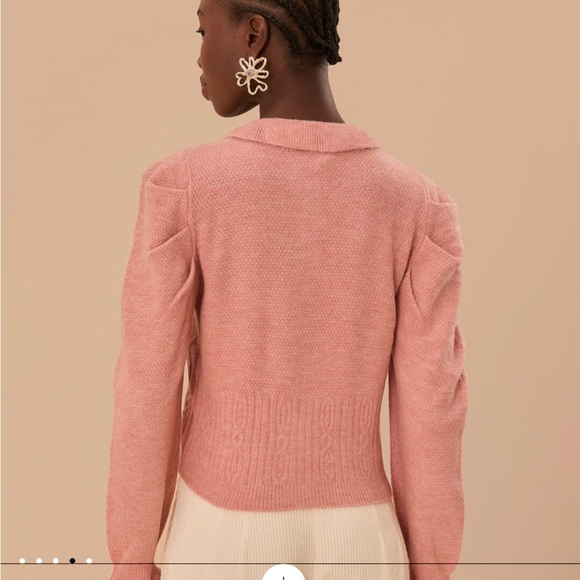 Farm Rio Pink Ruffle Knit Cardigan - Picture 4 of 4